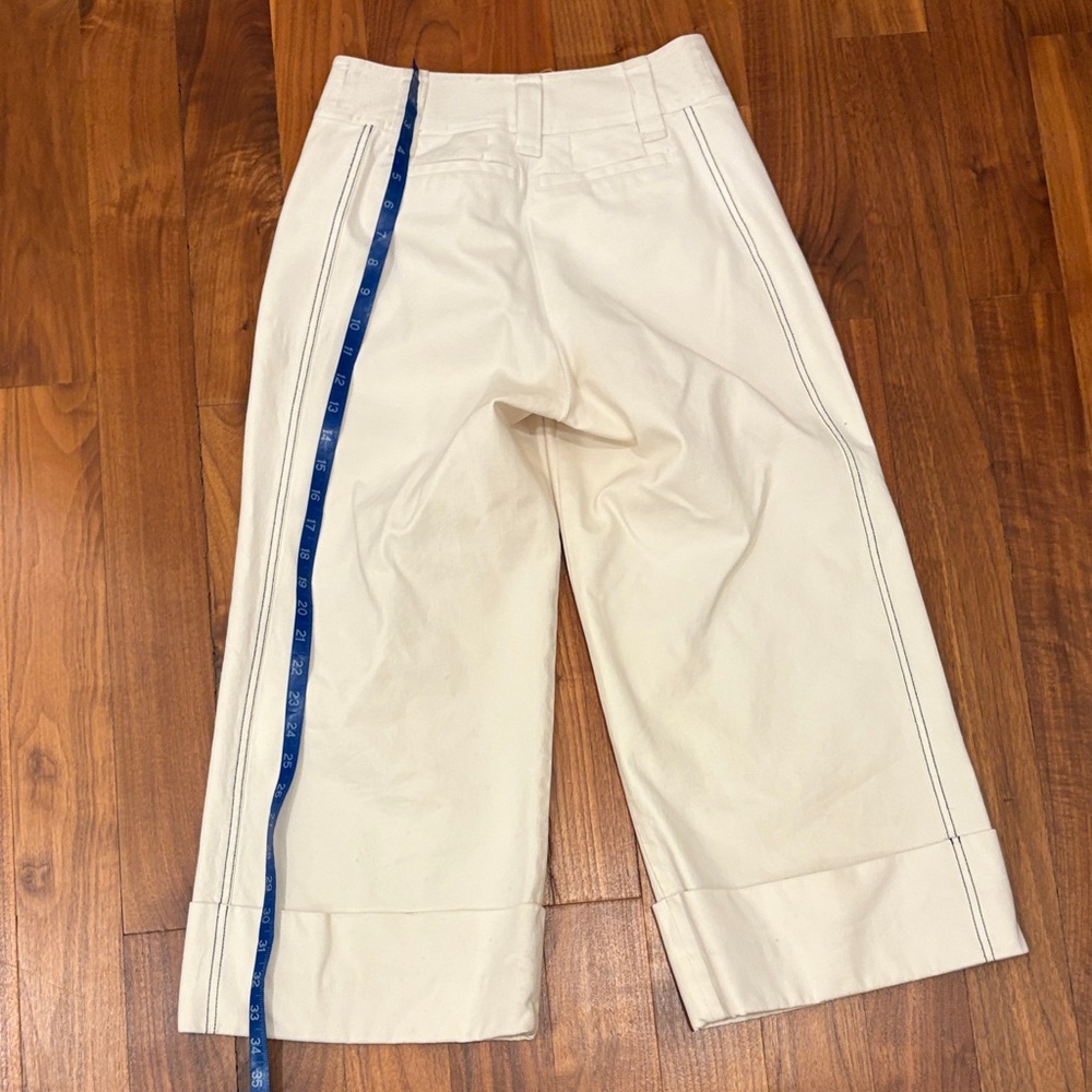 Derek Lam Cream Cropped Pants - Picture 3 of 7